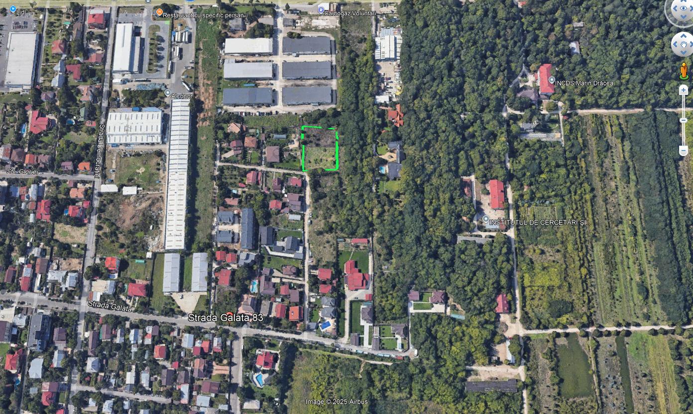 Vand teren 523 mp, intravilan in Voluntari strada Galata 83