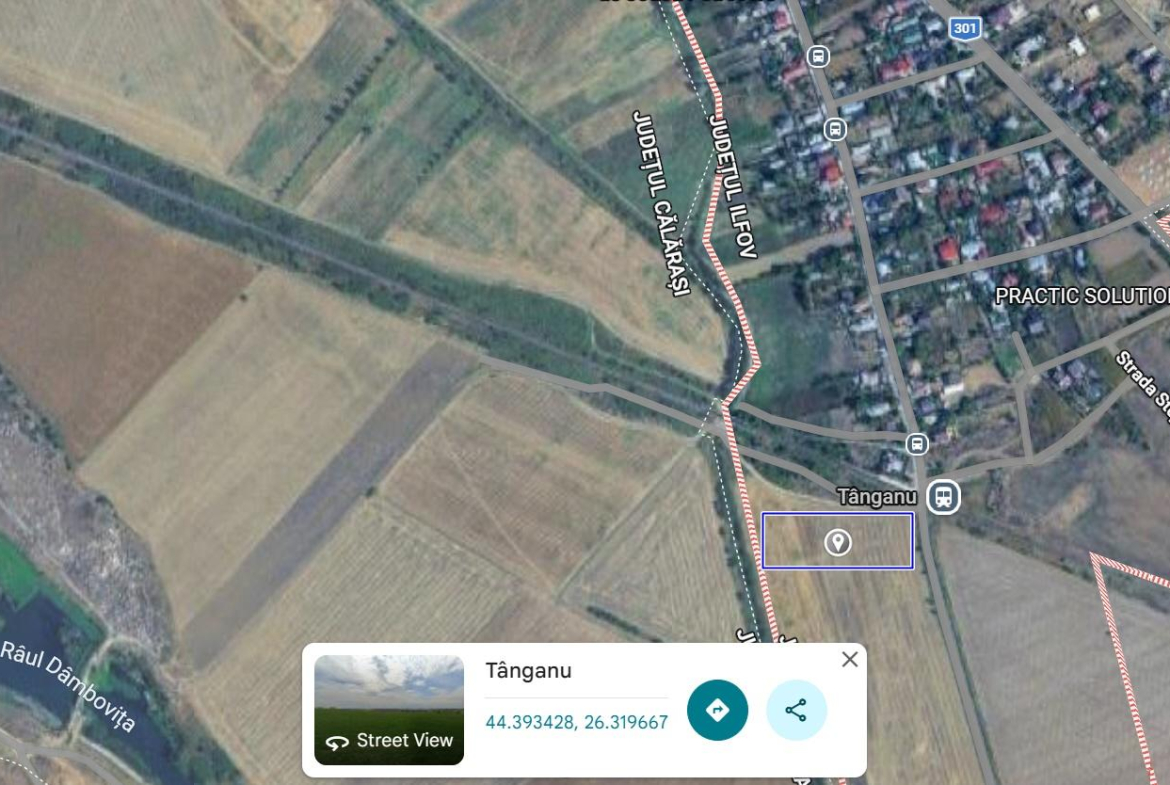 Vand teren intravila in sat Tanganu, comuna Cernica