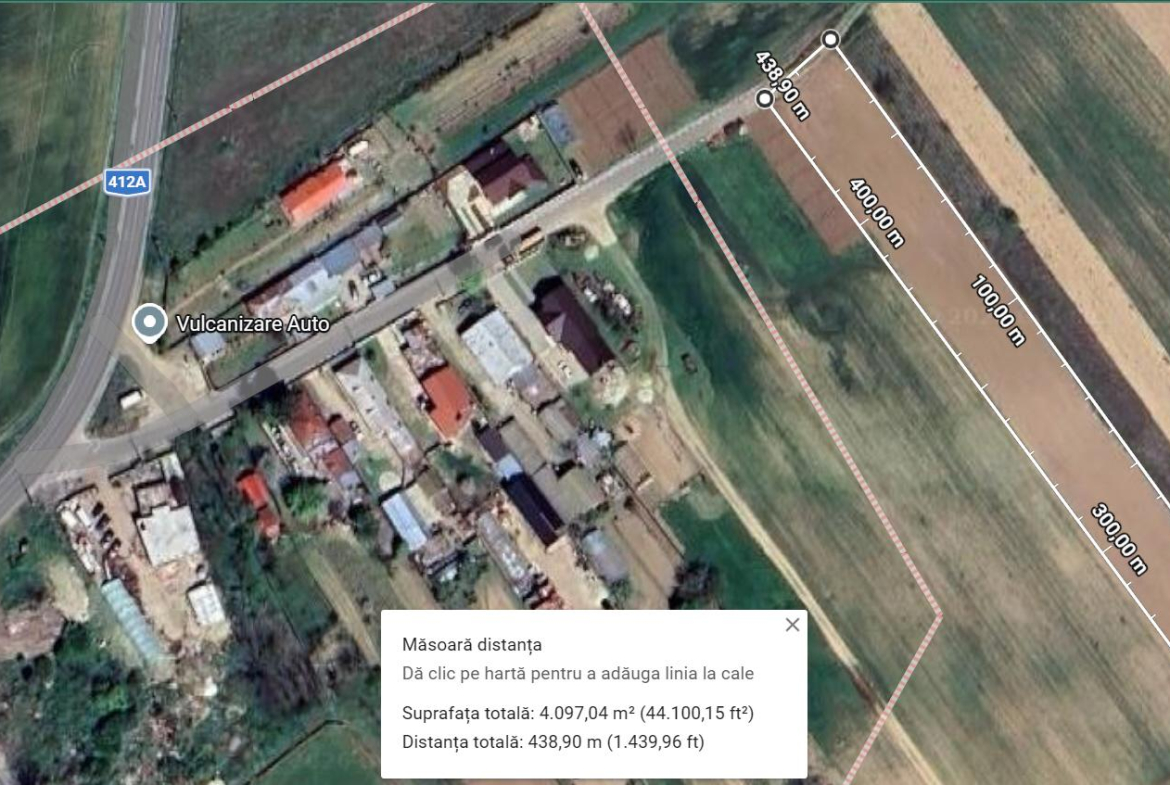 Vand teren com Ograzeni – Hoabaia – 1 ora fata de Universitate